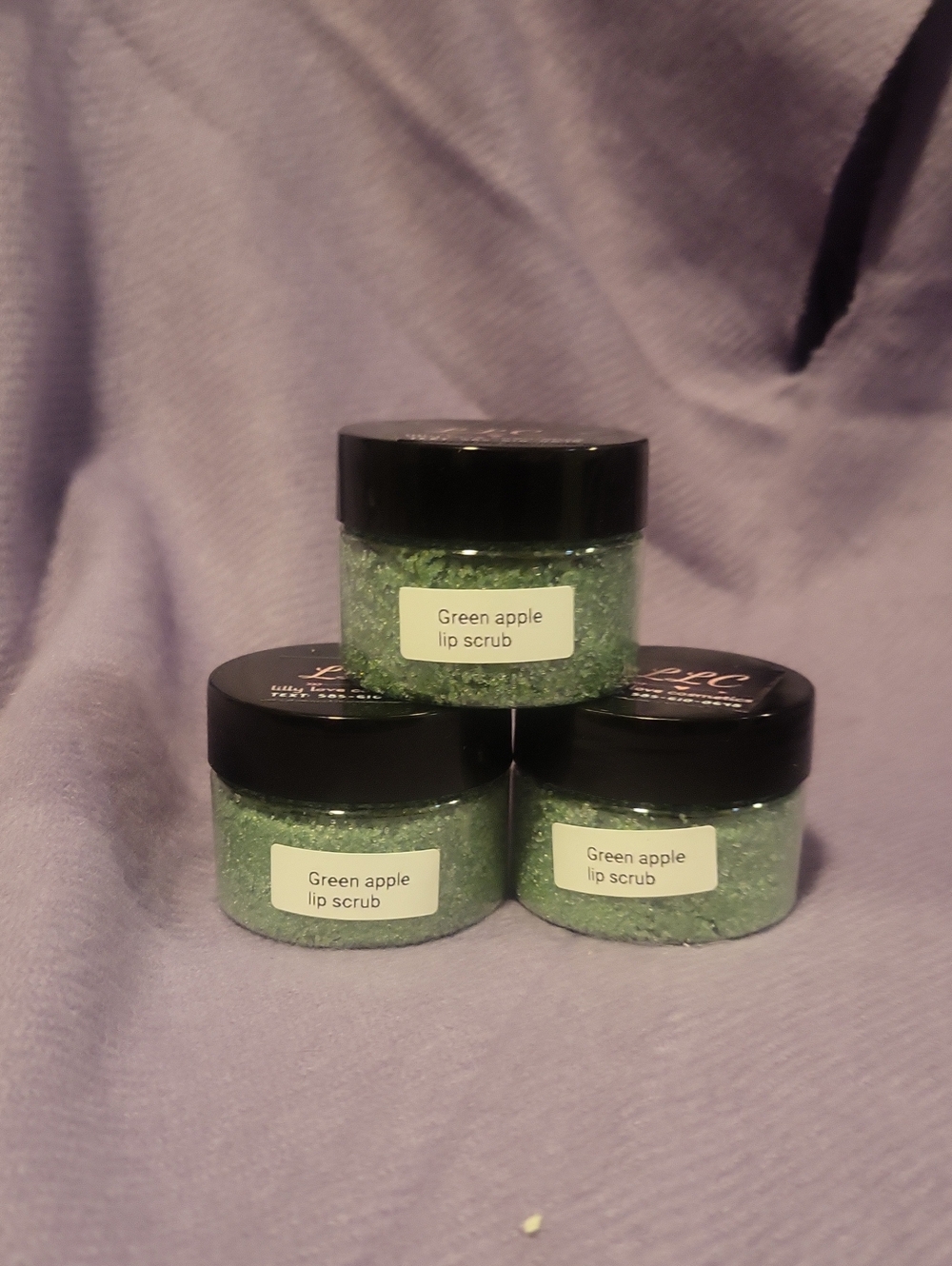 Green Apple Lip Scrub - Moisturizing Exfoliant Handmade Qt 1
